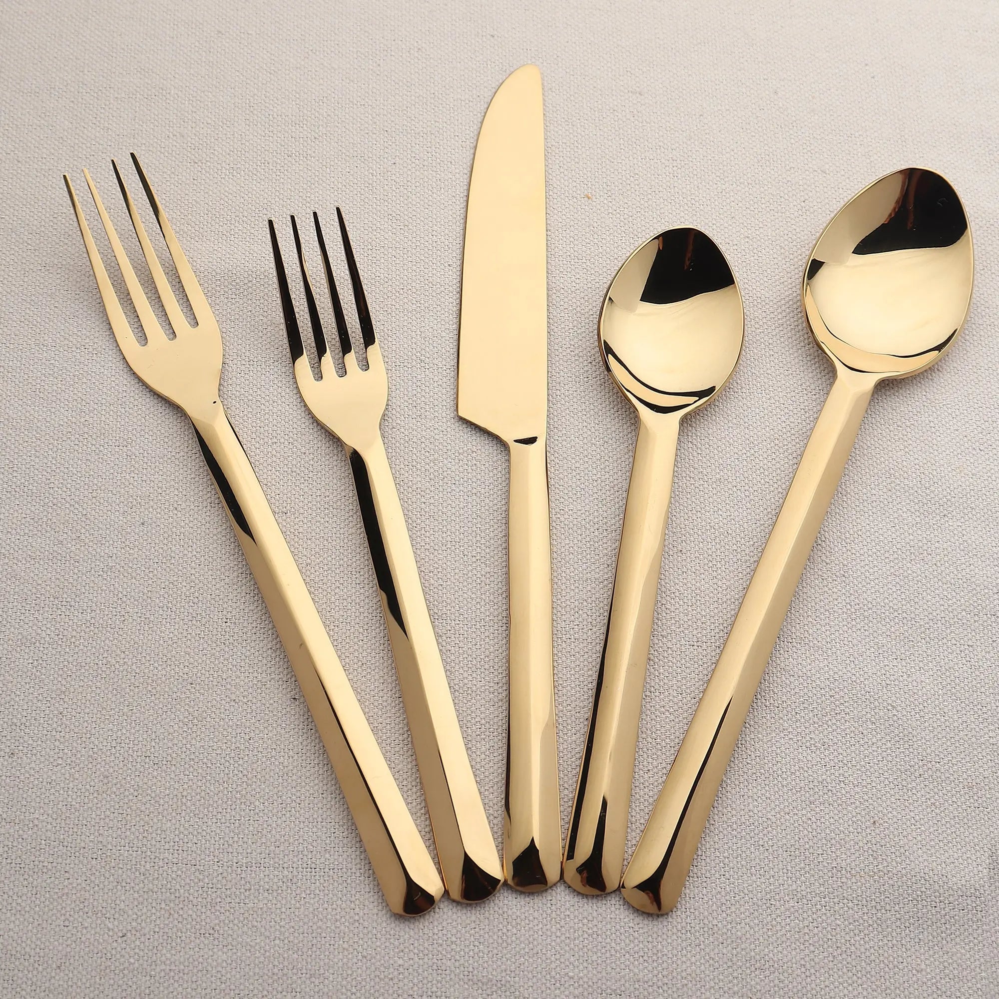 Ariella 5 Pc. Flatware Set in Bronze or Gold