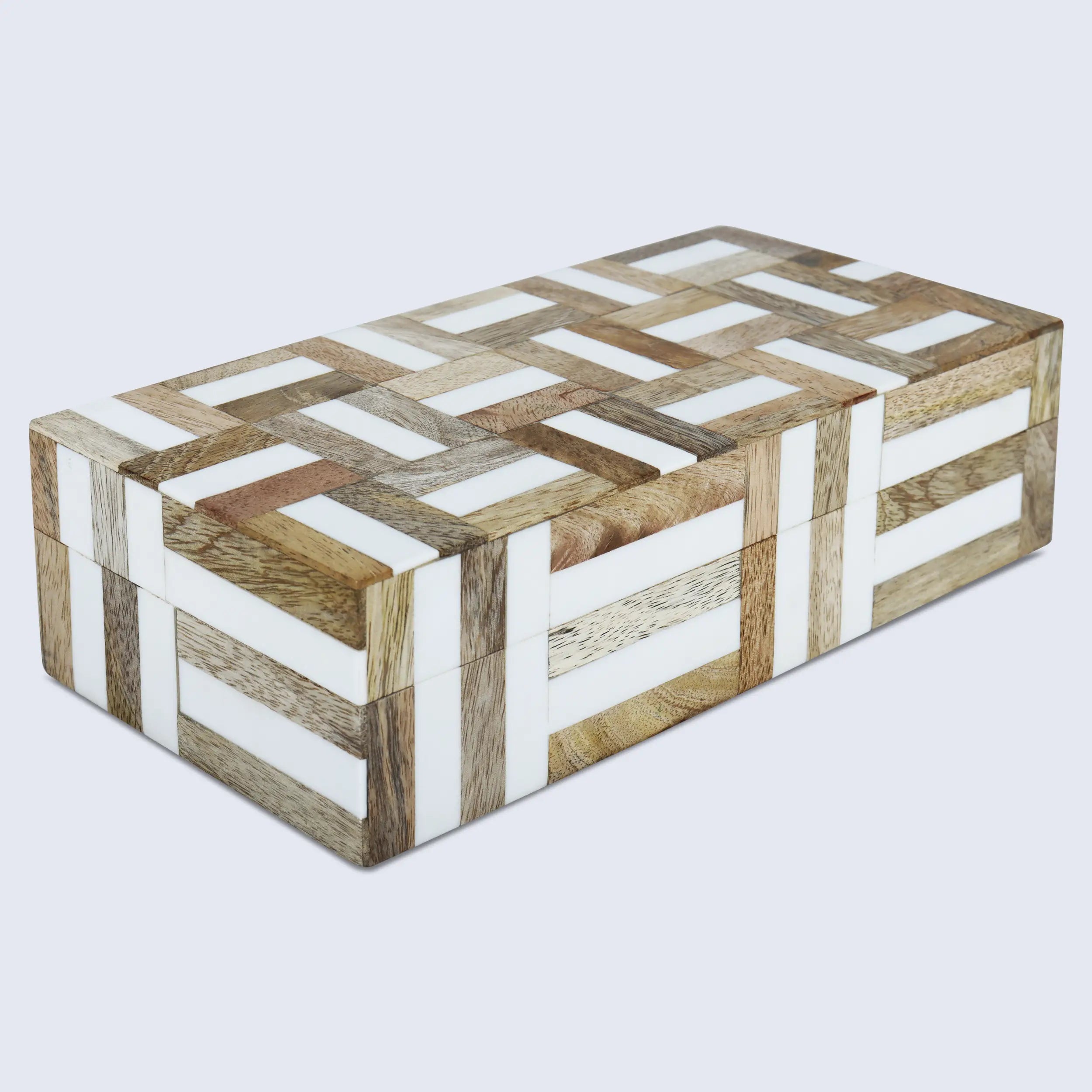 Marquet Handmade Resin & Wood Decorative Boxes- Multiple Sizes