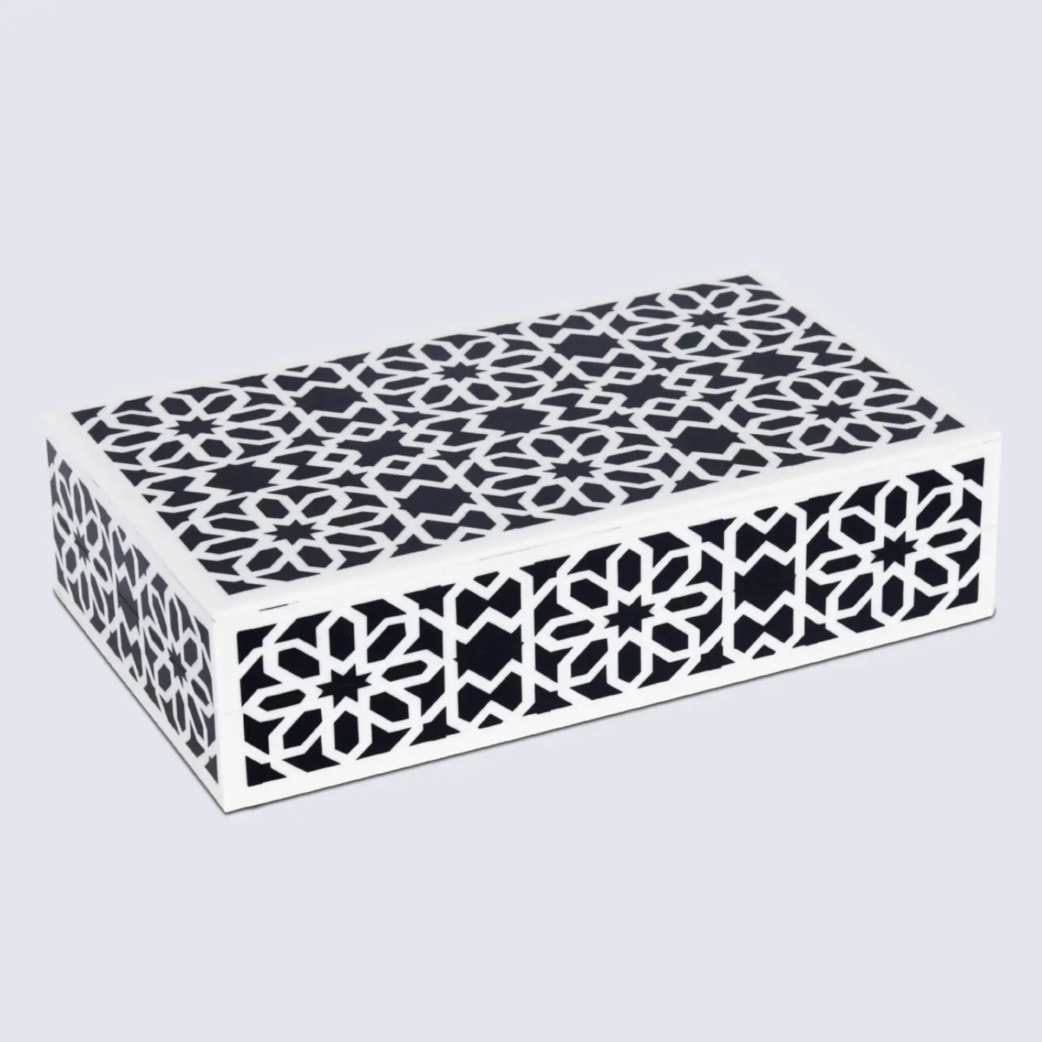 Shiraz Design Handcrafted Decorative Boxes in Black & White