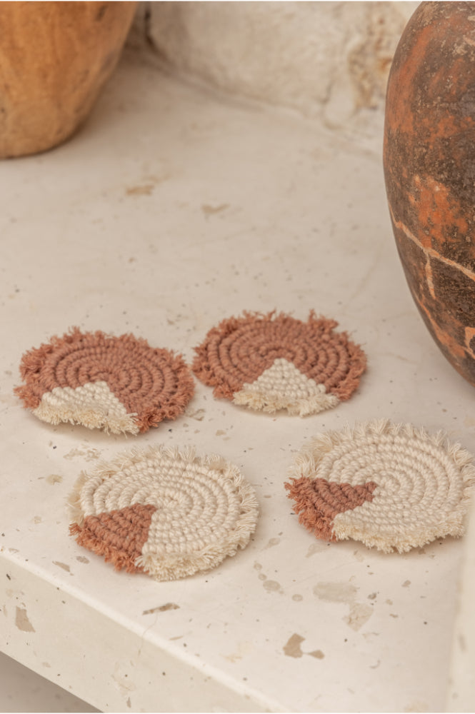 Patterned Coaster Sets - 2 Colors