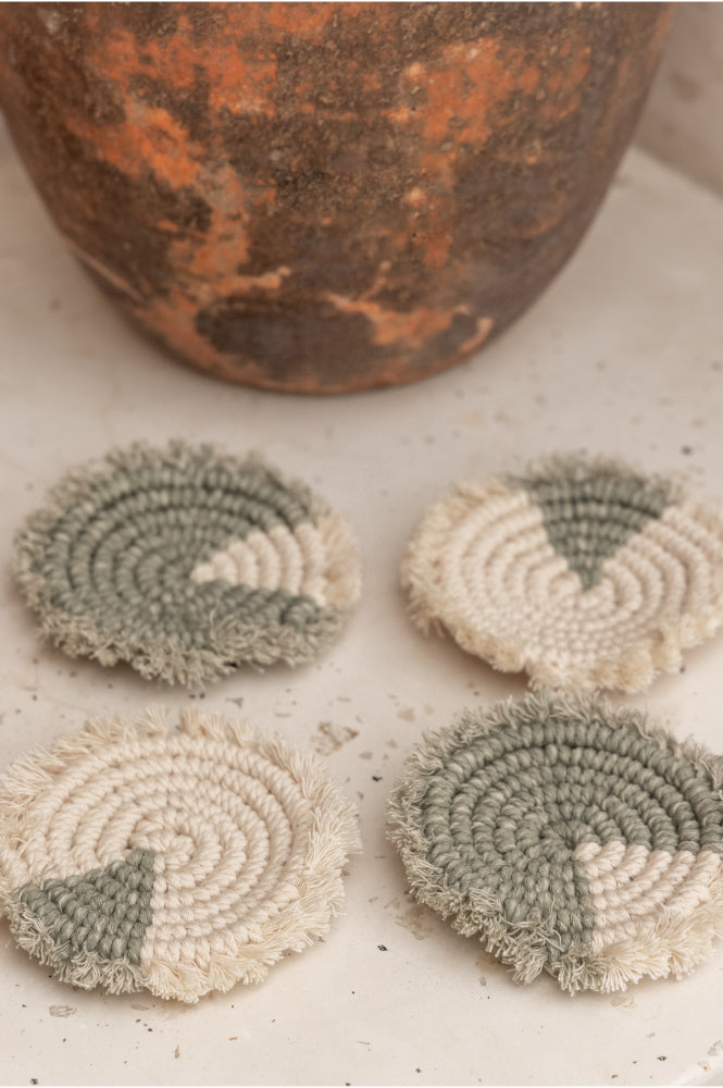 Patterned Coaster Sets - 2 Colors