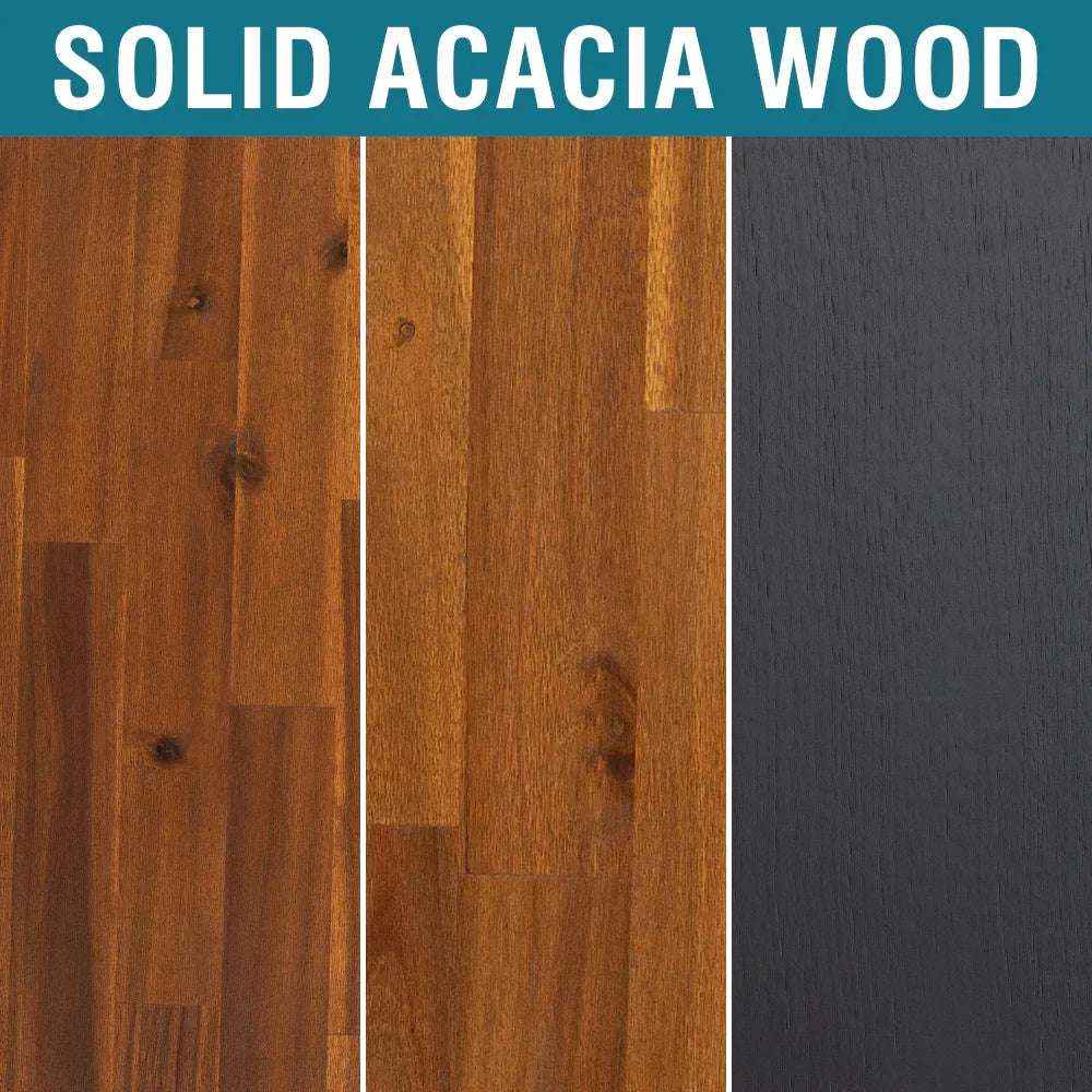 Acacia Callisto Solid Wood Bedframe in Black Ristretto or Walnut Finish