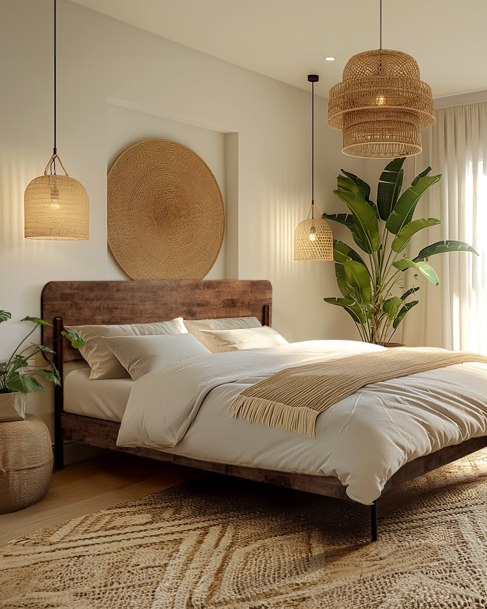 Frida Deluxe Solid Wood Bed Frame - Premium Quality Craftsmanship and Timeless Elegance