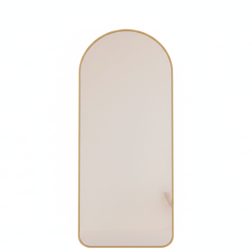 Full Length Free Standing Arched Mirror - Black or Gold
