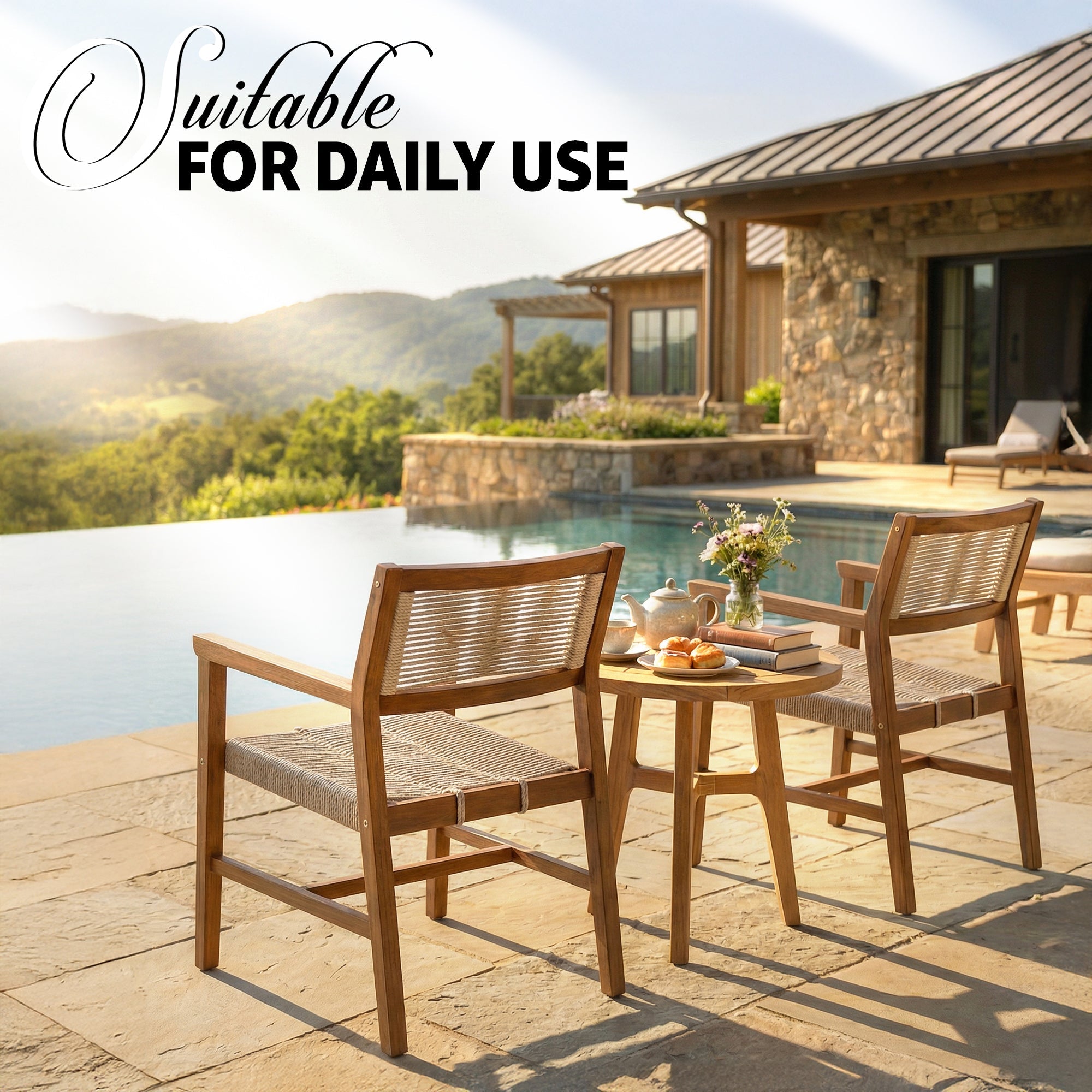 Heritage Indoor/Outdoor Armchairs - Set of 2