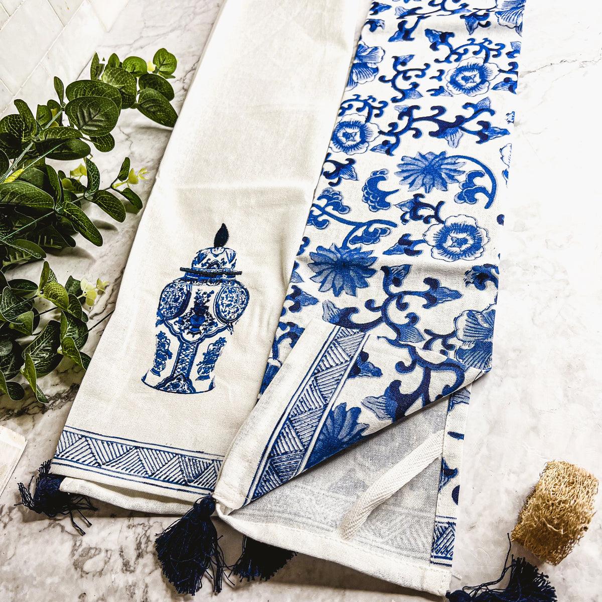 Blue Chinoiserie Tea Towels