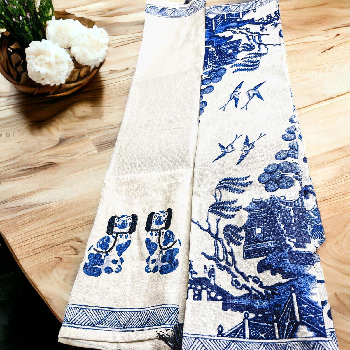 Blue Chinoiserie Tea Towels