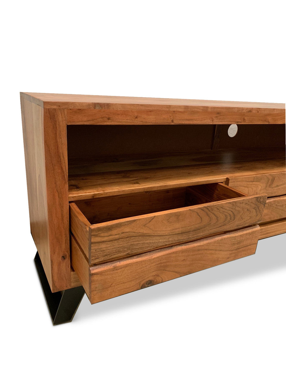 Timbergirl Solid Acacia Wood Live Edge TV Console