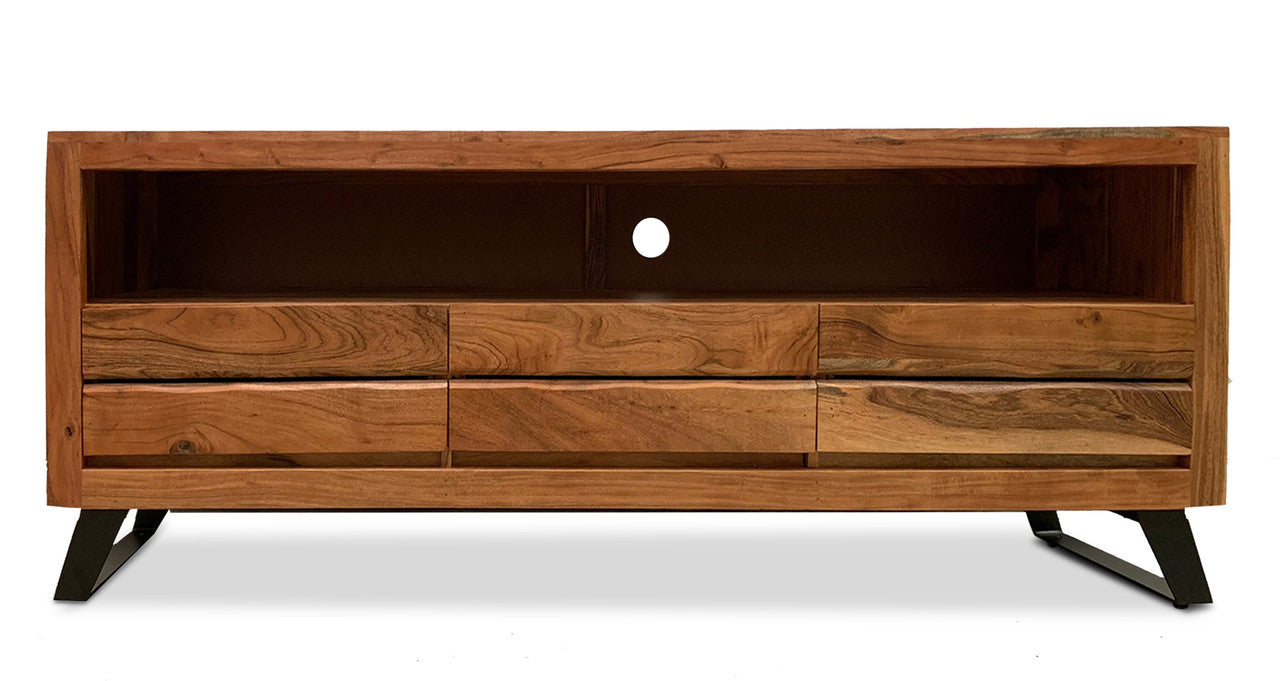 Timbergirl Solid Acacia Wood Live Edge TV Console