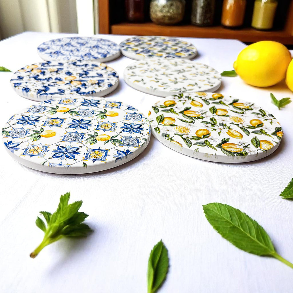Coasters - Mediterranean Lemon, PRE-ORDER