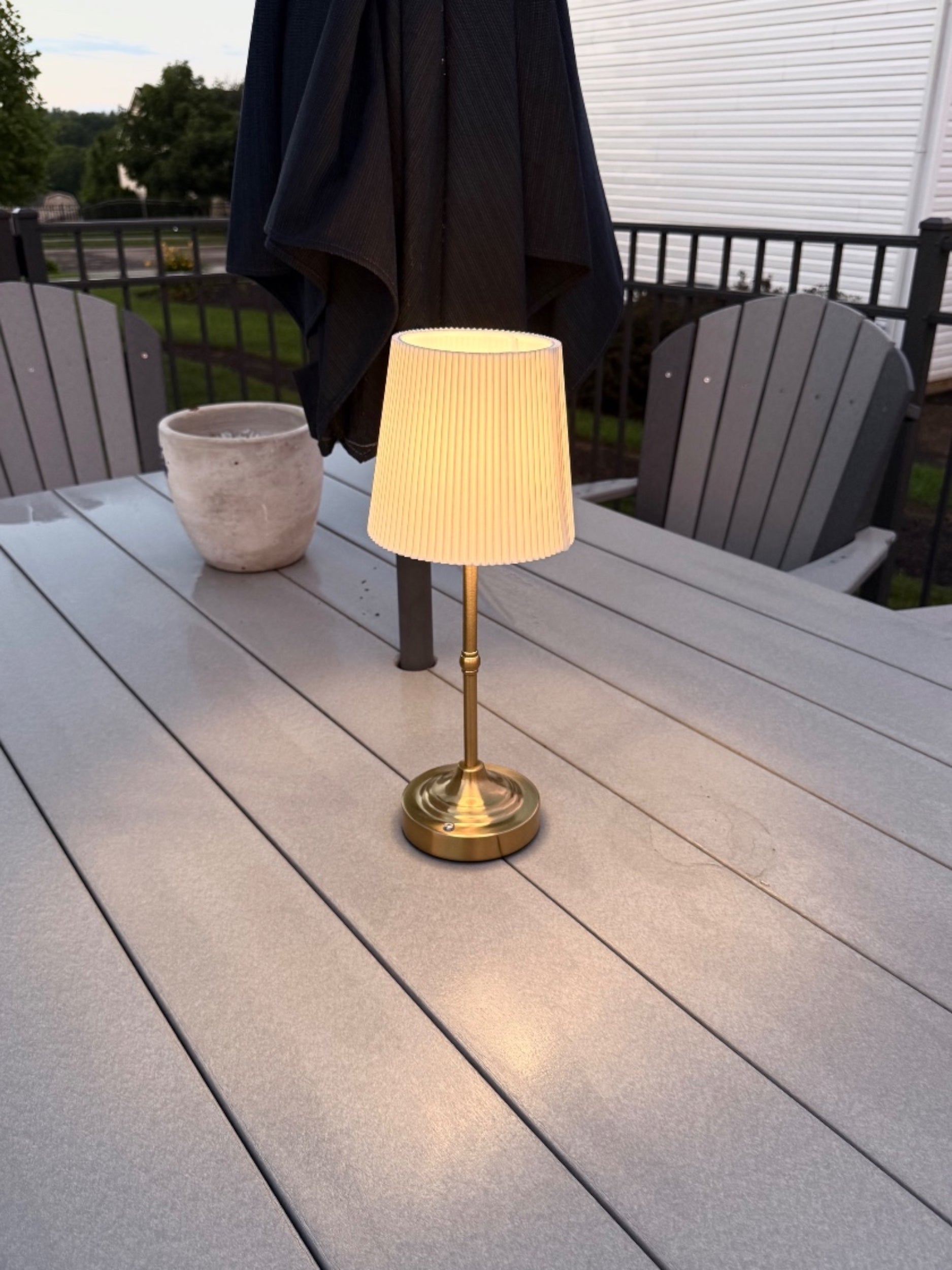 Rechargeable Touch-Control Gold LED Desktop Lamp