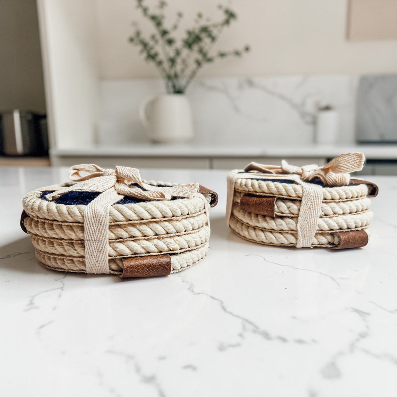 Nautical Rope Braided Coasters - Set of 4