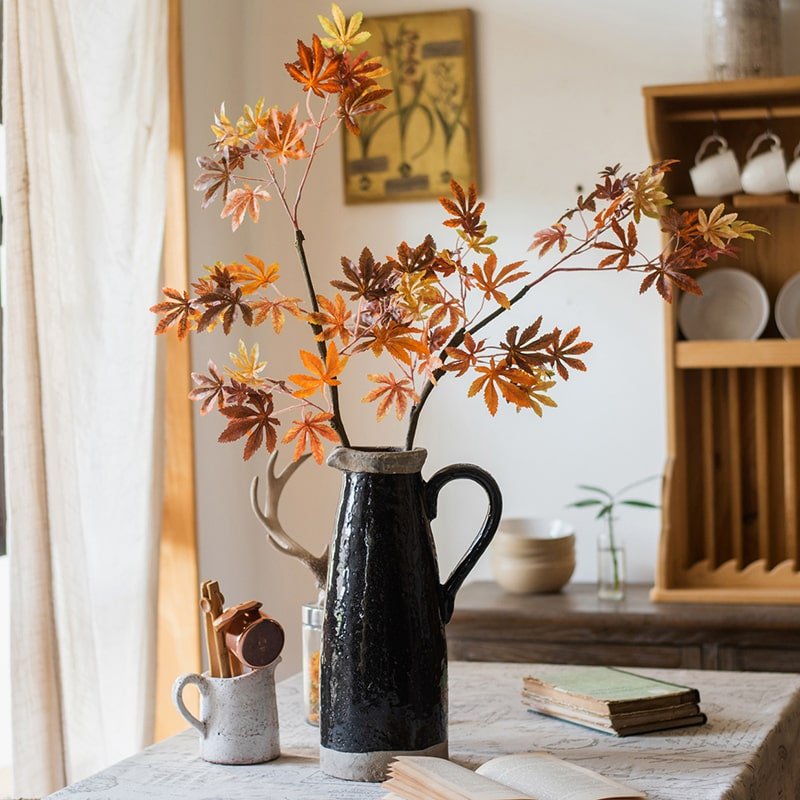 Artificial Fall Color Maple Leaf Stem