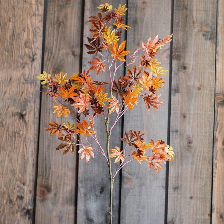 Artificial Fall Color Maple Leaf Stem