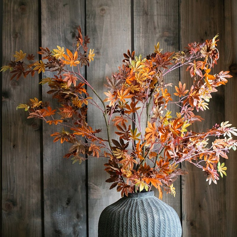 Artificial Fall Color Maple Leaf Stem