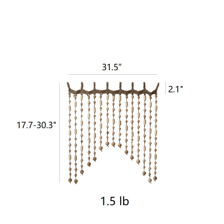 Wood Beaded Door/Window Curtain