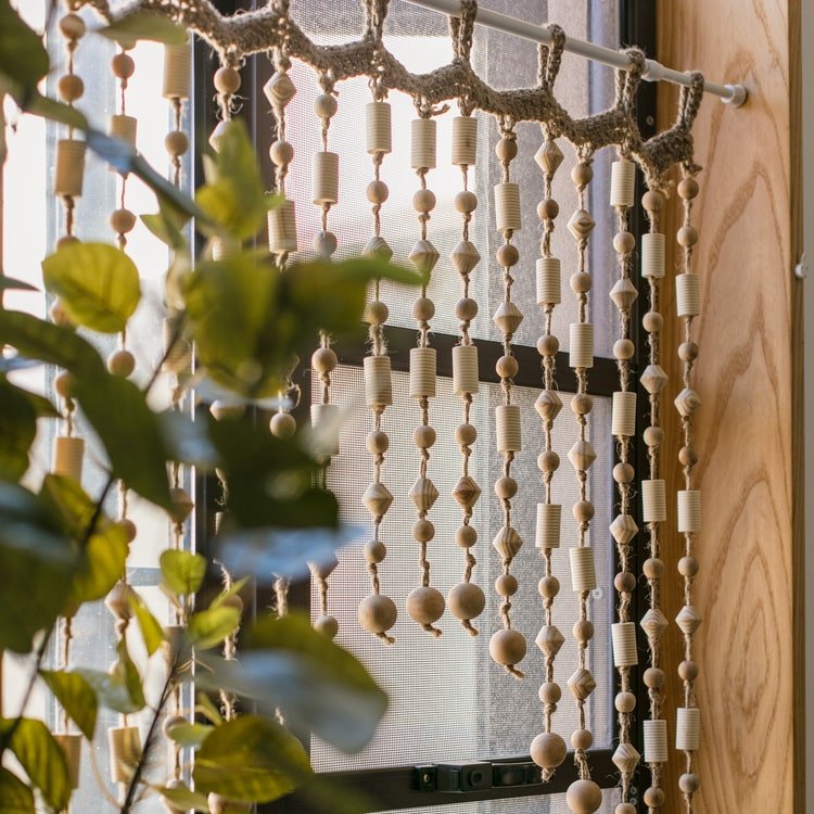 Wood Beaded Door/Window Curtain