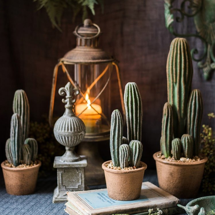 Artificial Potted Cactus