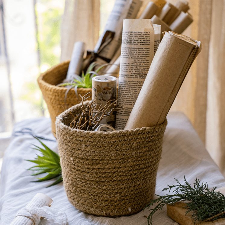 Cotton Rope Woven Basket Desktop Organizers