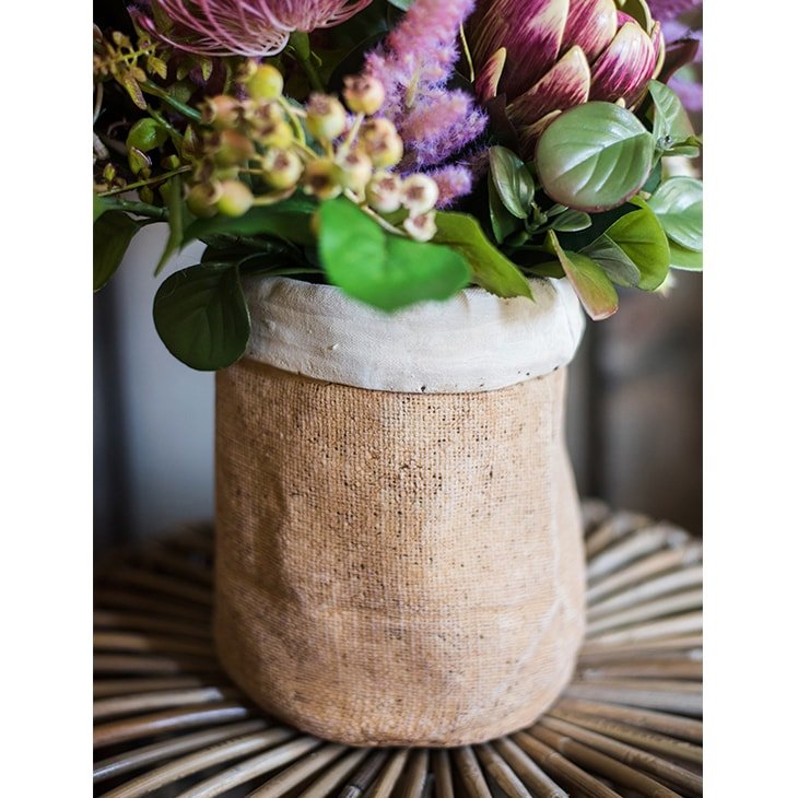 Paper Bag Style Concrete Garden Pots