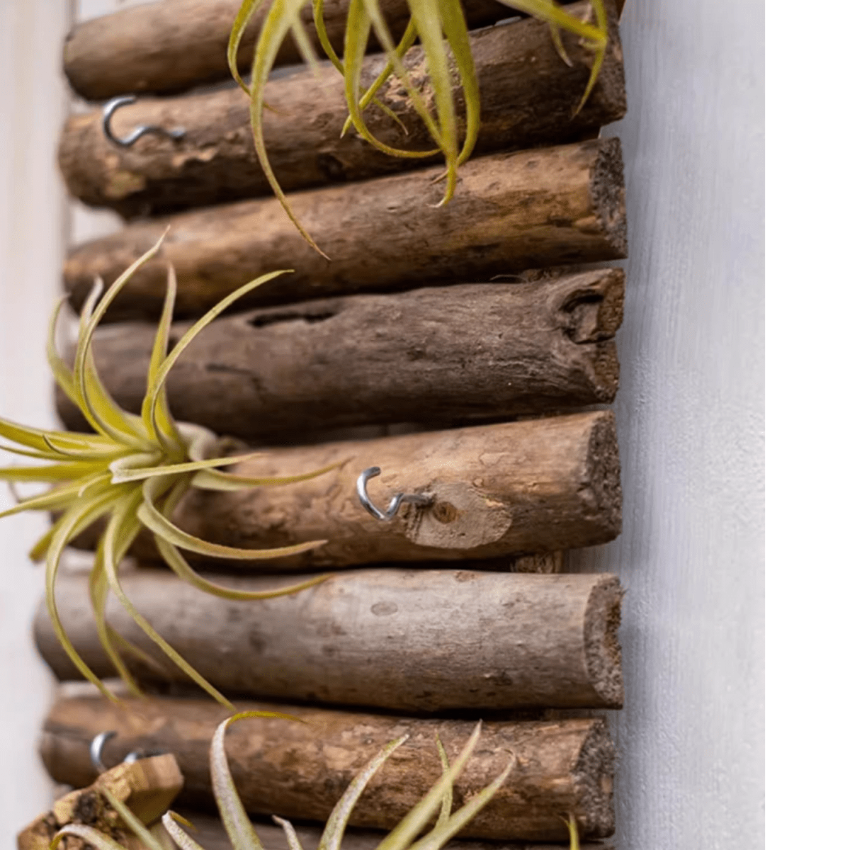 Rustic Wooden Ladder Garden Tool Organizer