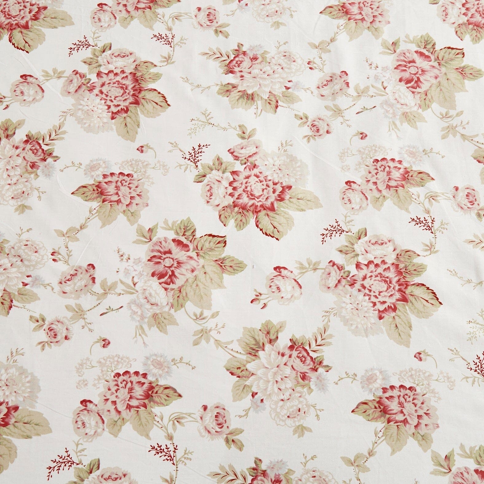 Hint of Mint Dainty Cottage Floral Cotton Fitted Sheet w/ Pillow Case