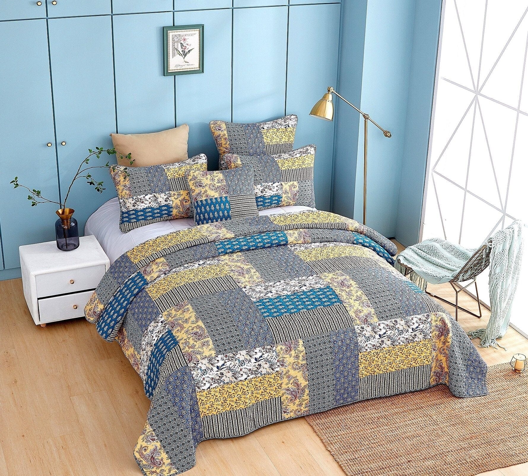Honey Cove Garden Quilted Bedding Set