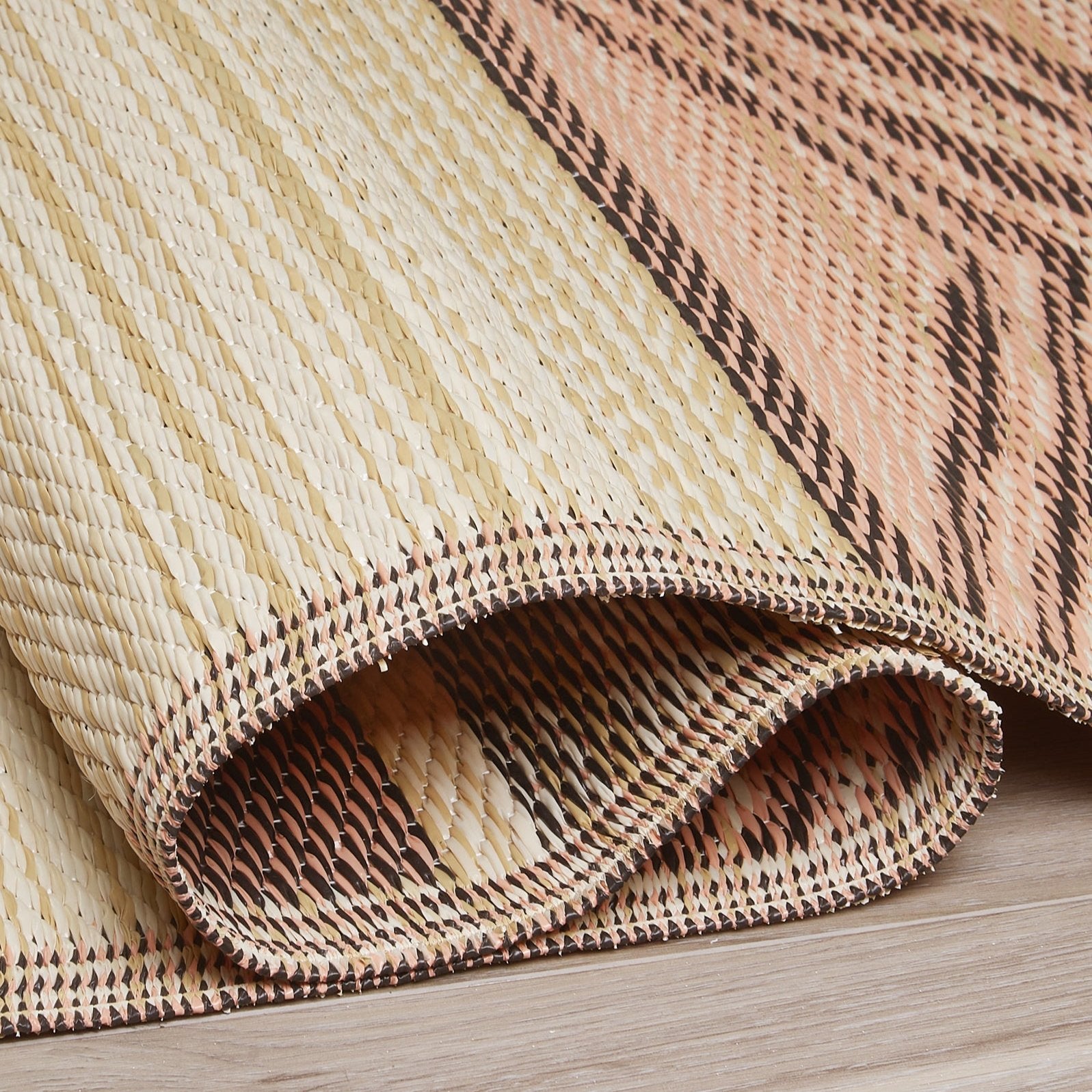 Lagos - Sand & Coral Reversible Boho Outdoor Rug