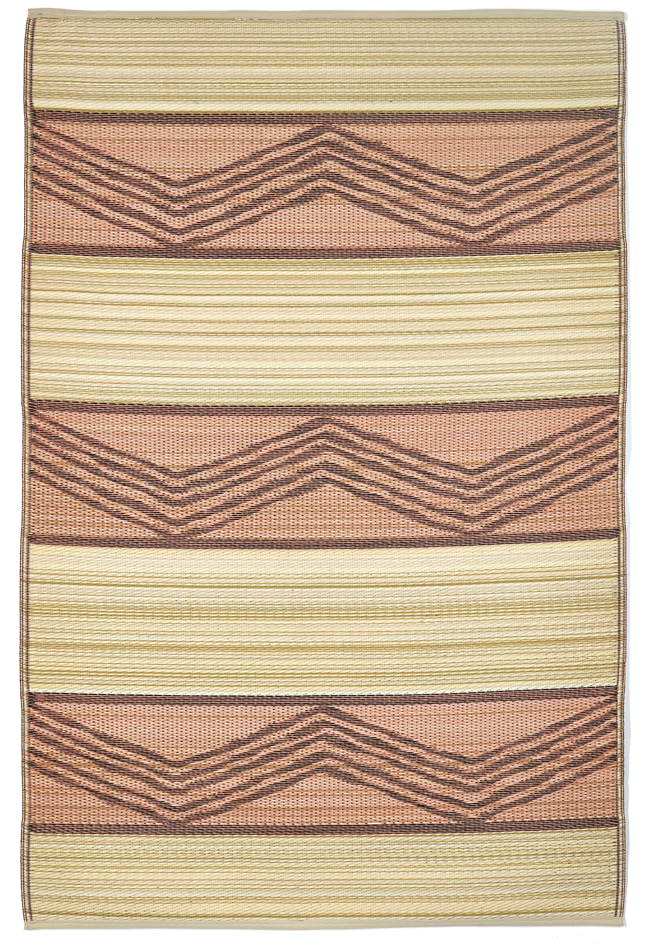 Lagos - Sand & Coral Reversible Boho Outdoor Rug