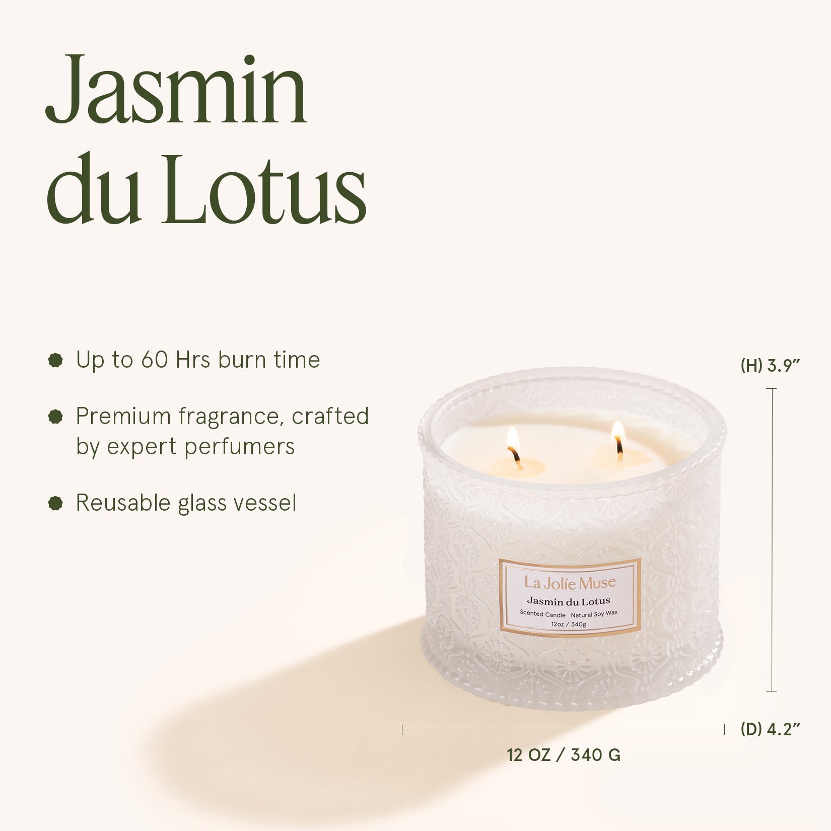 Maelyn - Jasmin du Lotus 12oz Candle
