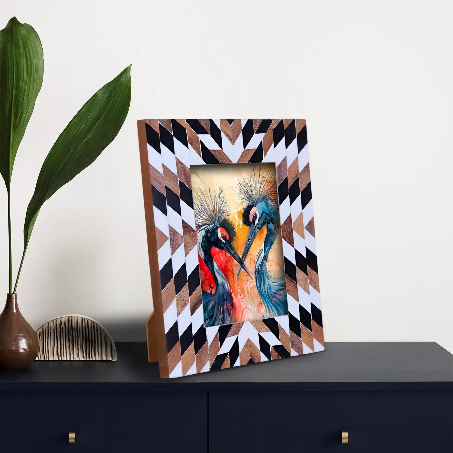 Handmade Herringbone Picture Frame