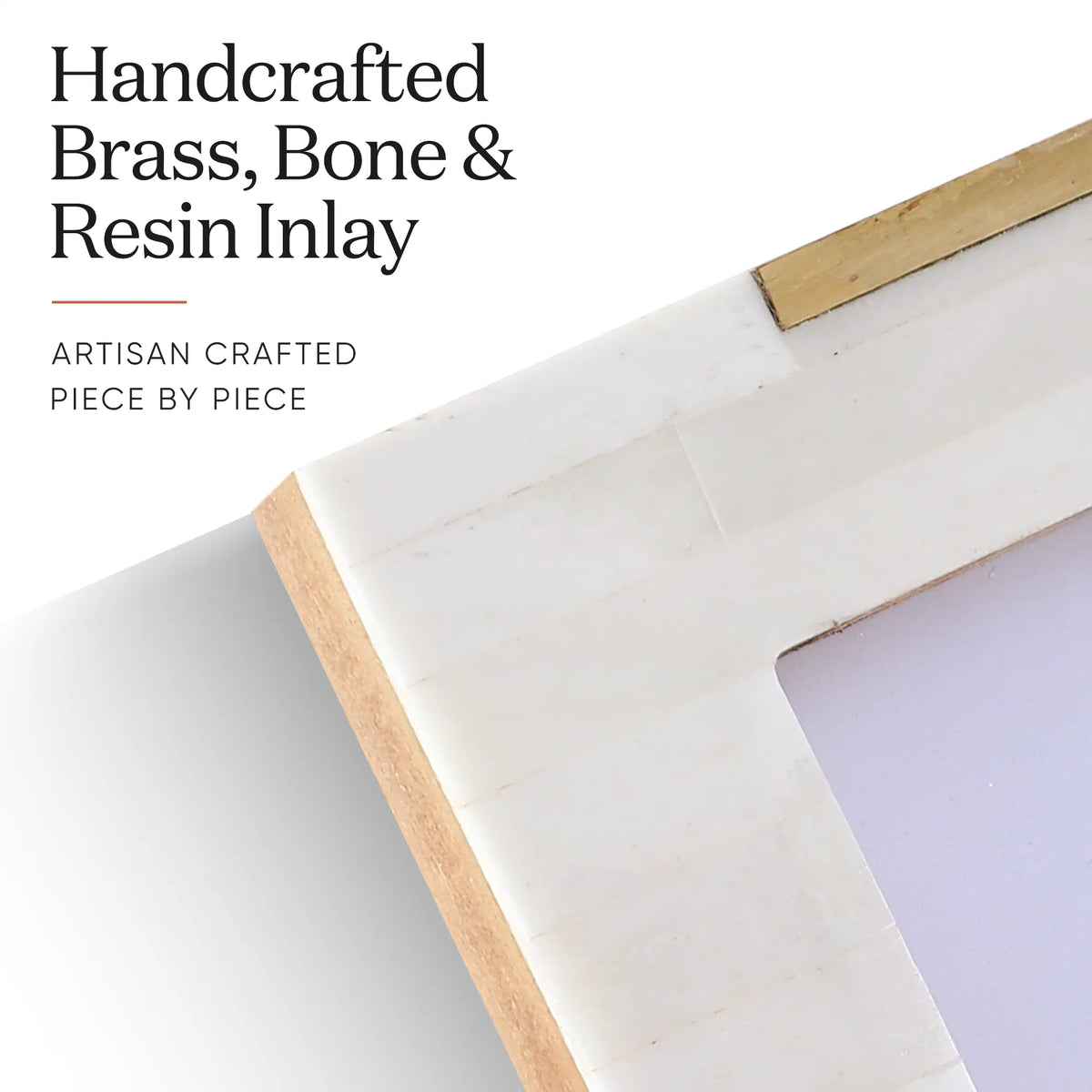 Black Bone & Brass Inlay Picture Frame | West Coast Naples