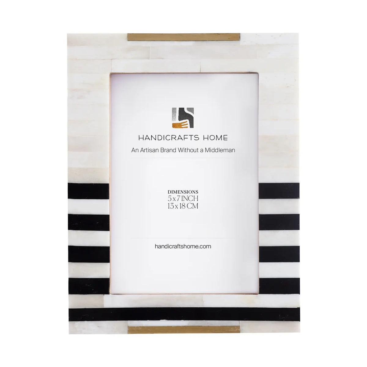 Black Bone & Brass Inlay Picture Frame | West Coast Naples