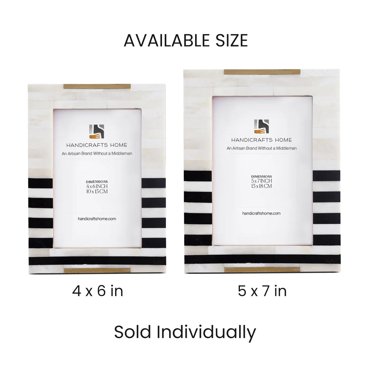 Black Bone & Brass Inlay Picture Frame | West Coast Naples