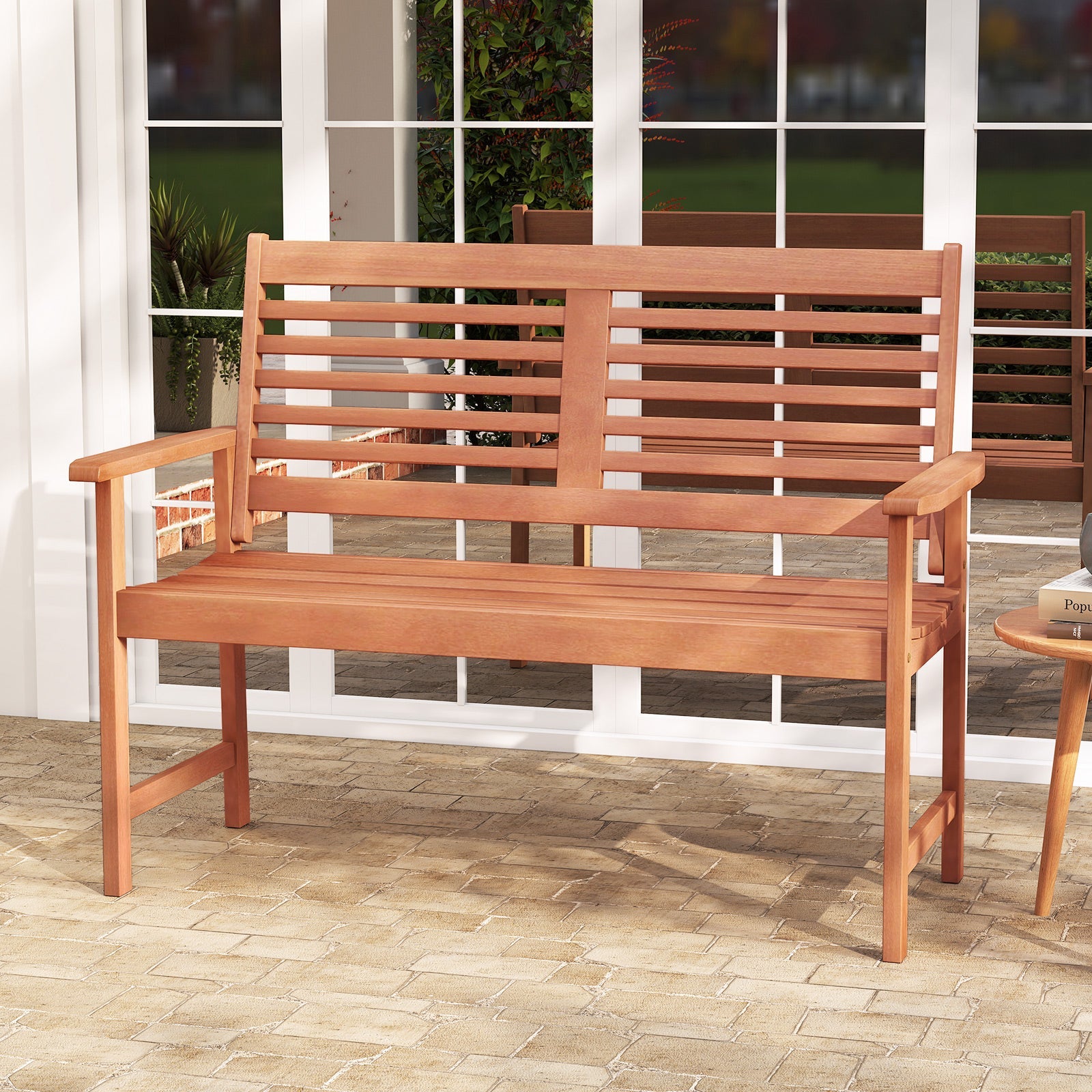 Solid Wood Outdoor Bench