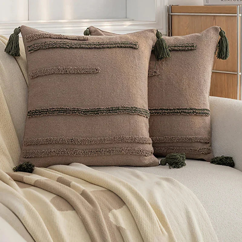 Green & Coffee Cushion Covers - 6 styles