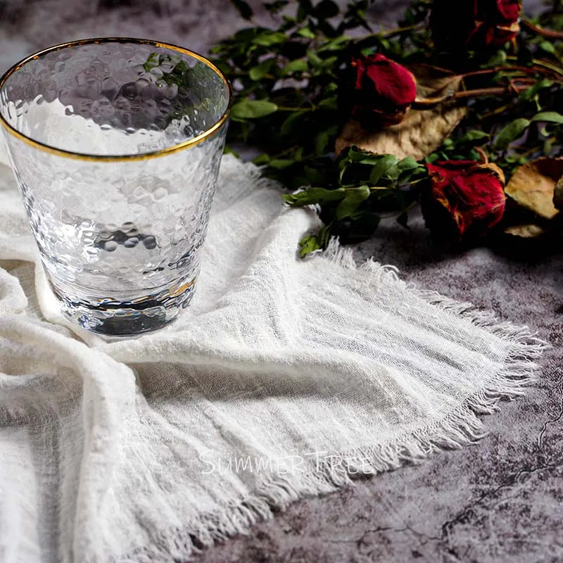 Large Rustic Cotton Gauze Napkins - 10 Pc - Multiple Colors