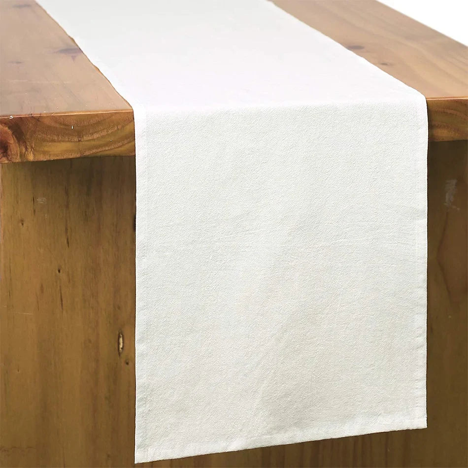 100% Cotton Table Runner in Pink or White - Multiple Sizes