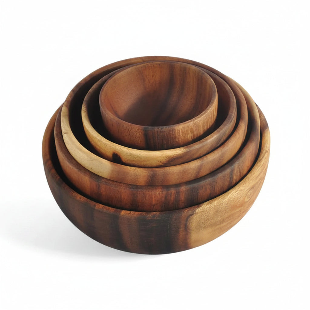 Acacia Wood Serving Bowls - Multiple Sizes