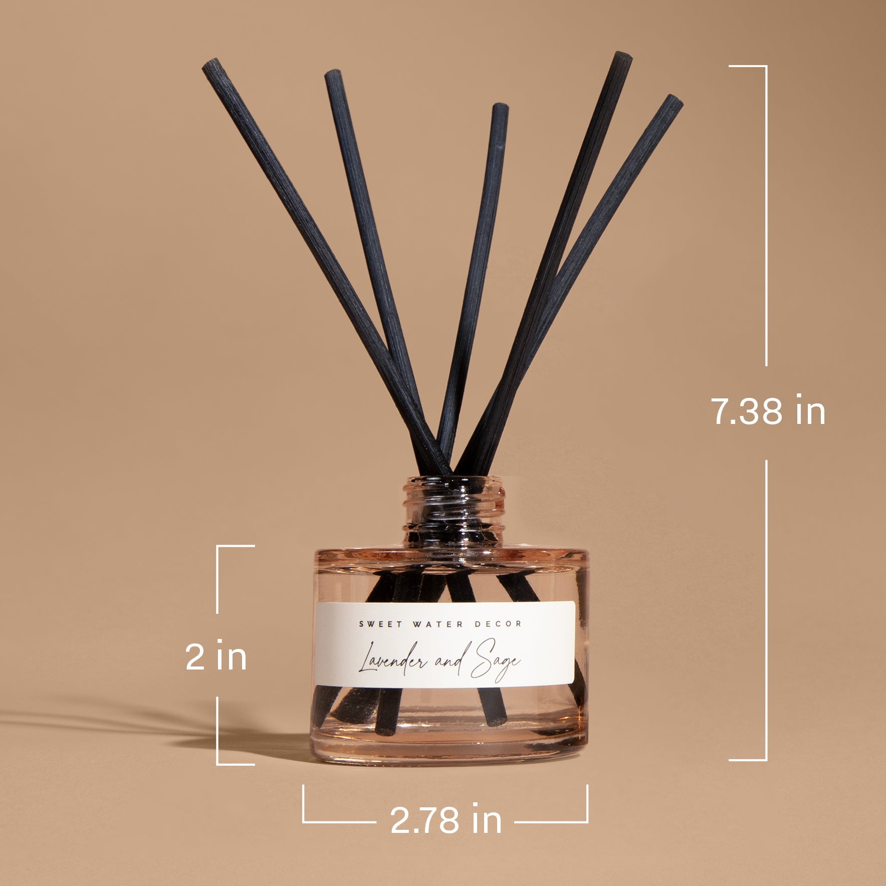 Mango and Coconut Tinted Glass Jar Reed Diffuser
