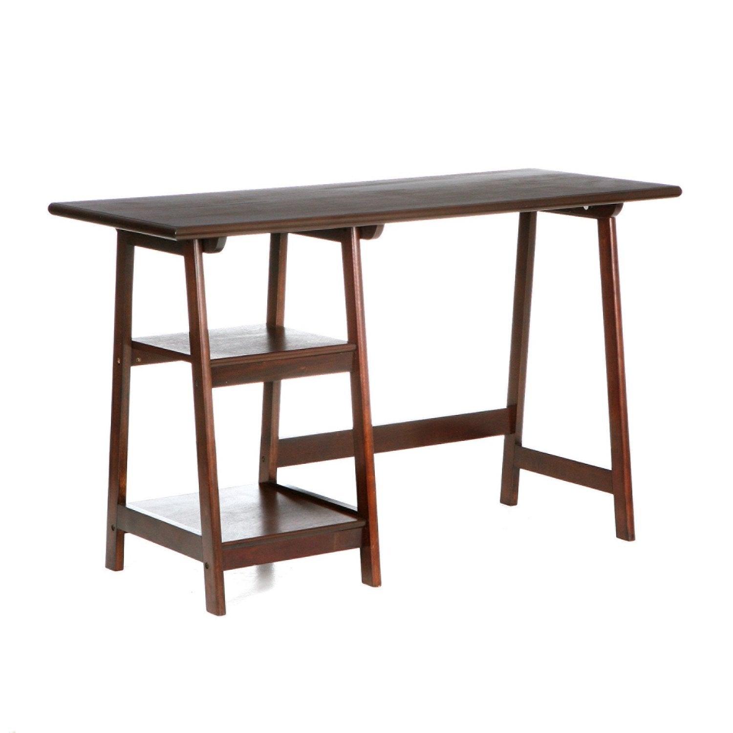 Small Wooden Computer Desk in Espresso Finish