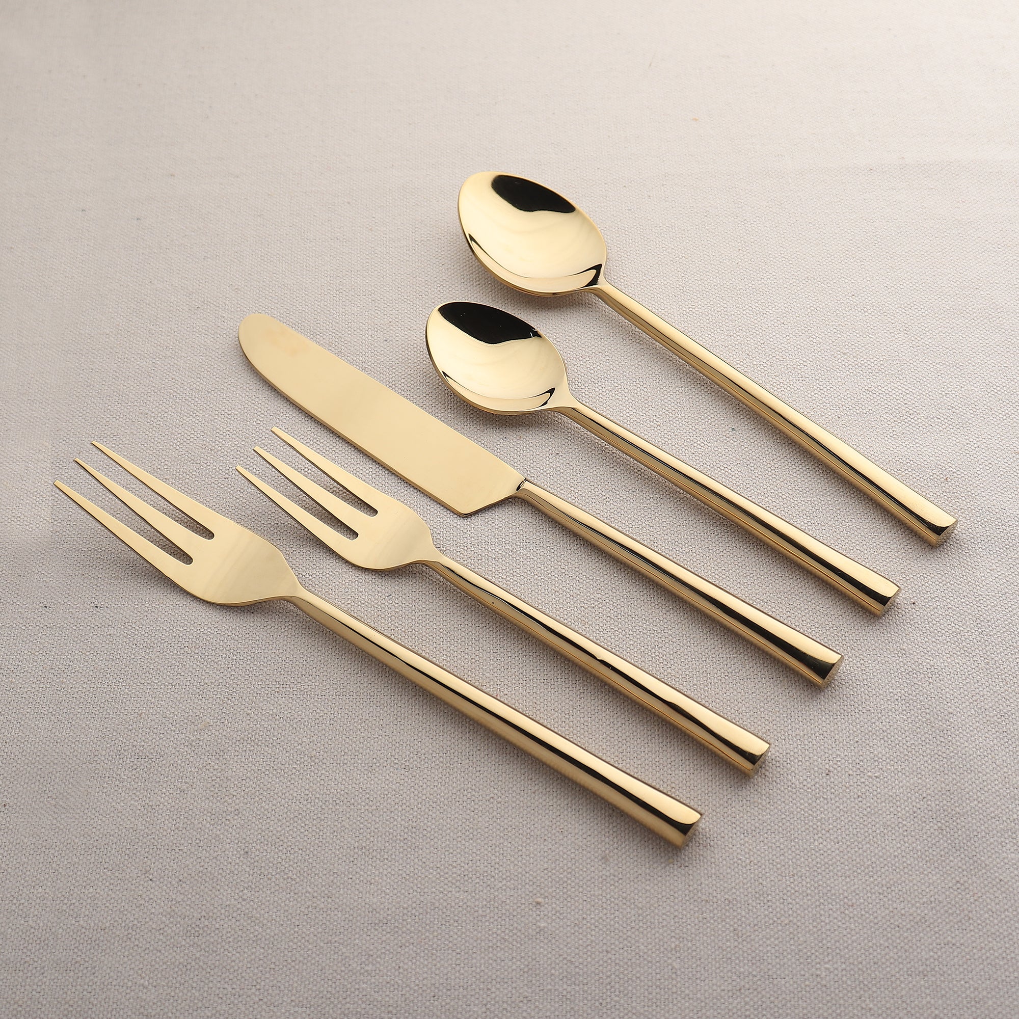 Sundance 5 Pc. Flatware Set - Bronze, Gold