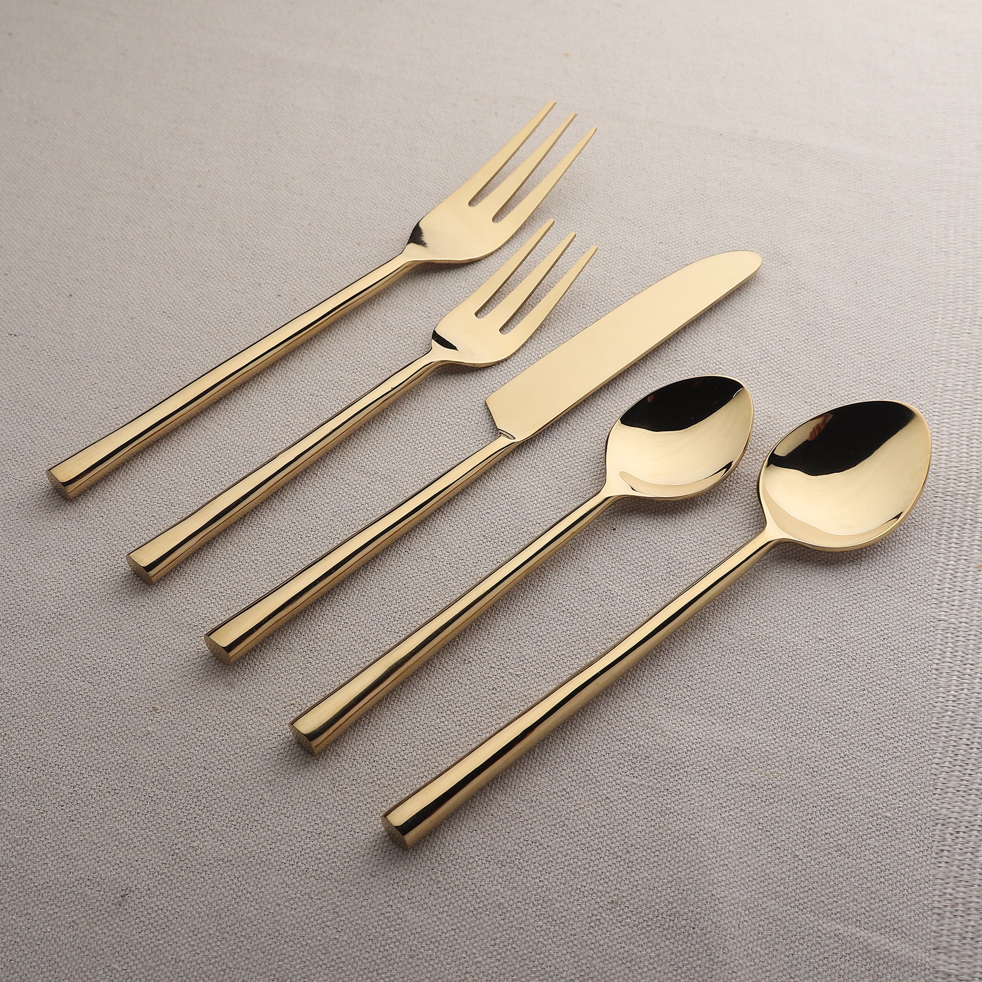 Sundance 5 Pc. Flatware Set - Bronze, Gold