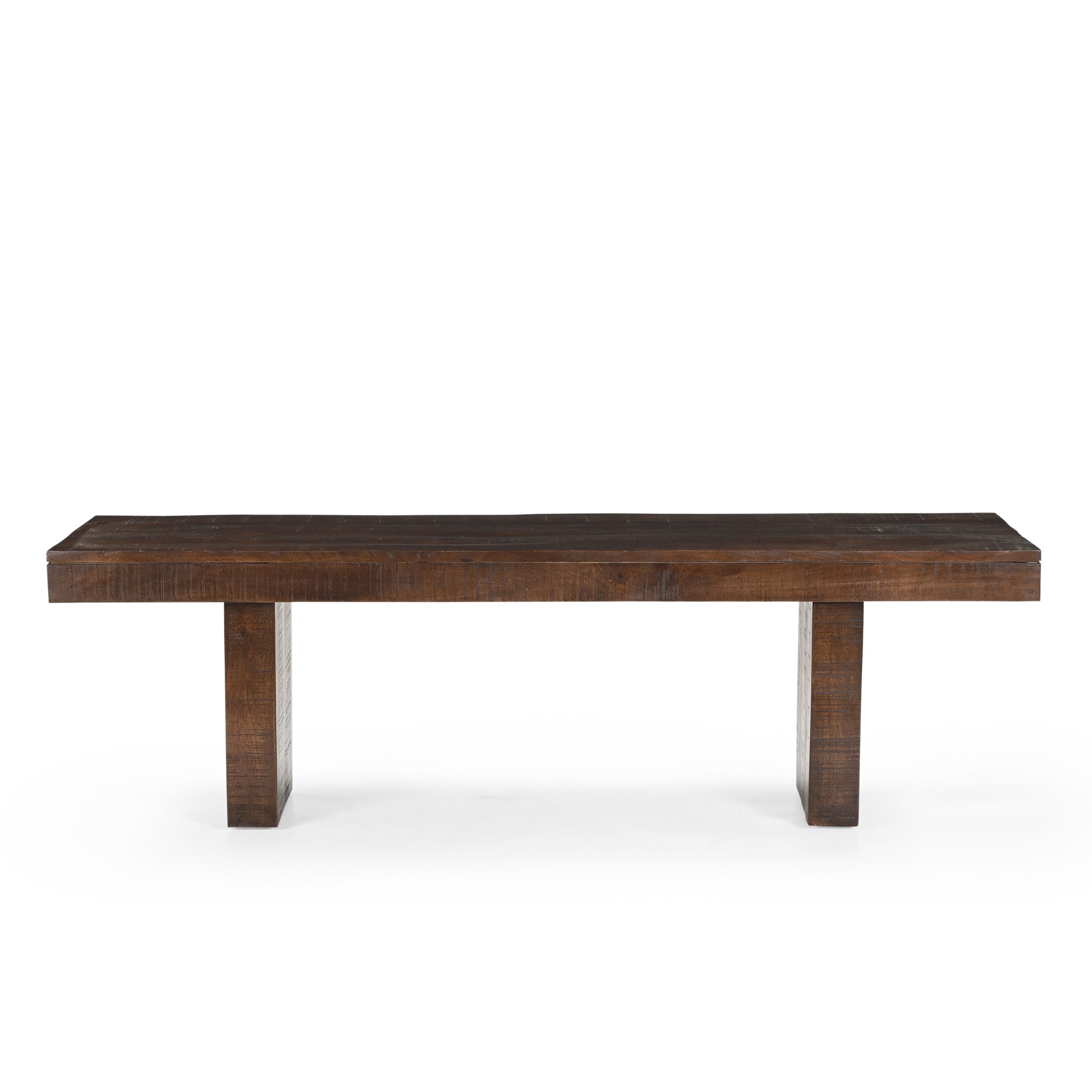 Solid Dark Walnut Mango Wood Bench - 60"