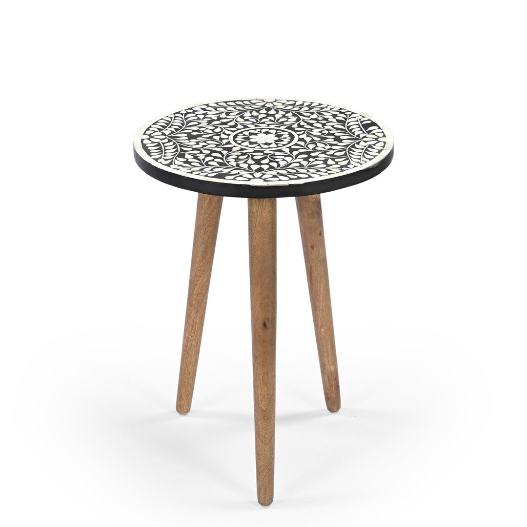 Nilgiri Bone Inlay End Table