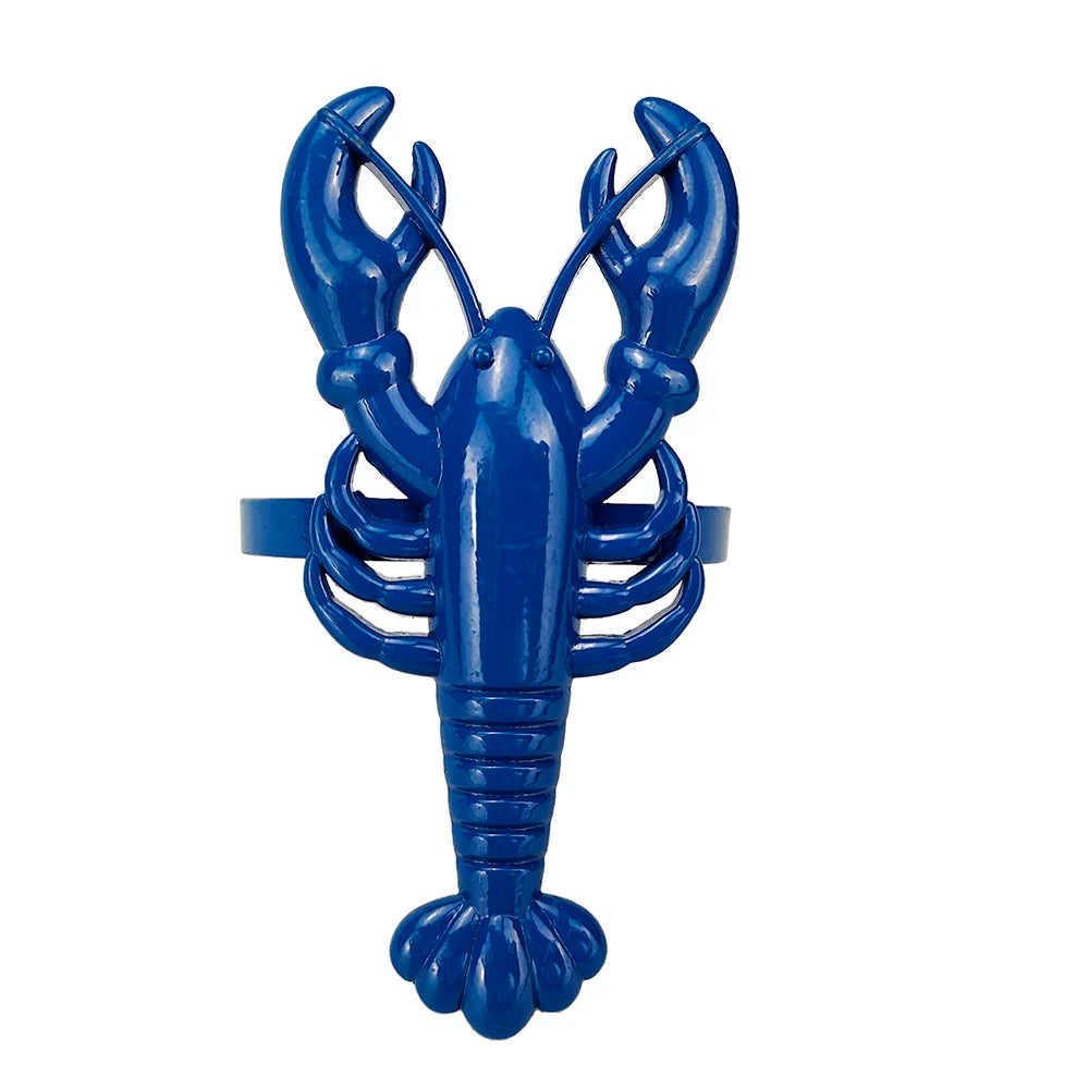 6 PCS Nautical Napkin Rings - Blue/Silver/Gold