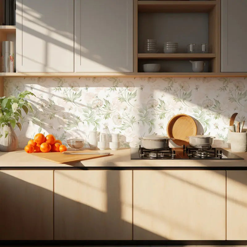 Pastoral Style Peel & Stick Wallpaper in Green