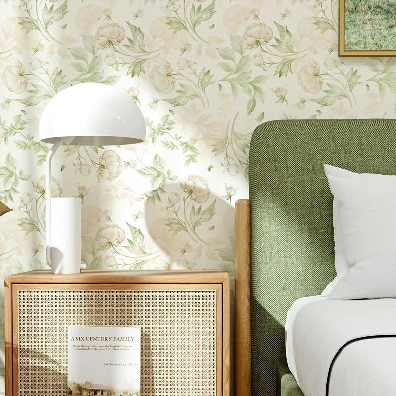 Pastoral Style Peel & Stick Wallpaper in Green