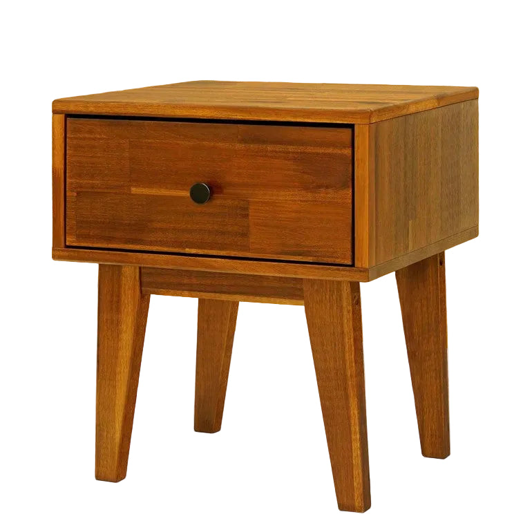 Acacia Sofia 1-Drawer Solid Wood Nightstand for Stylish Storage