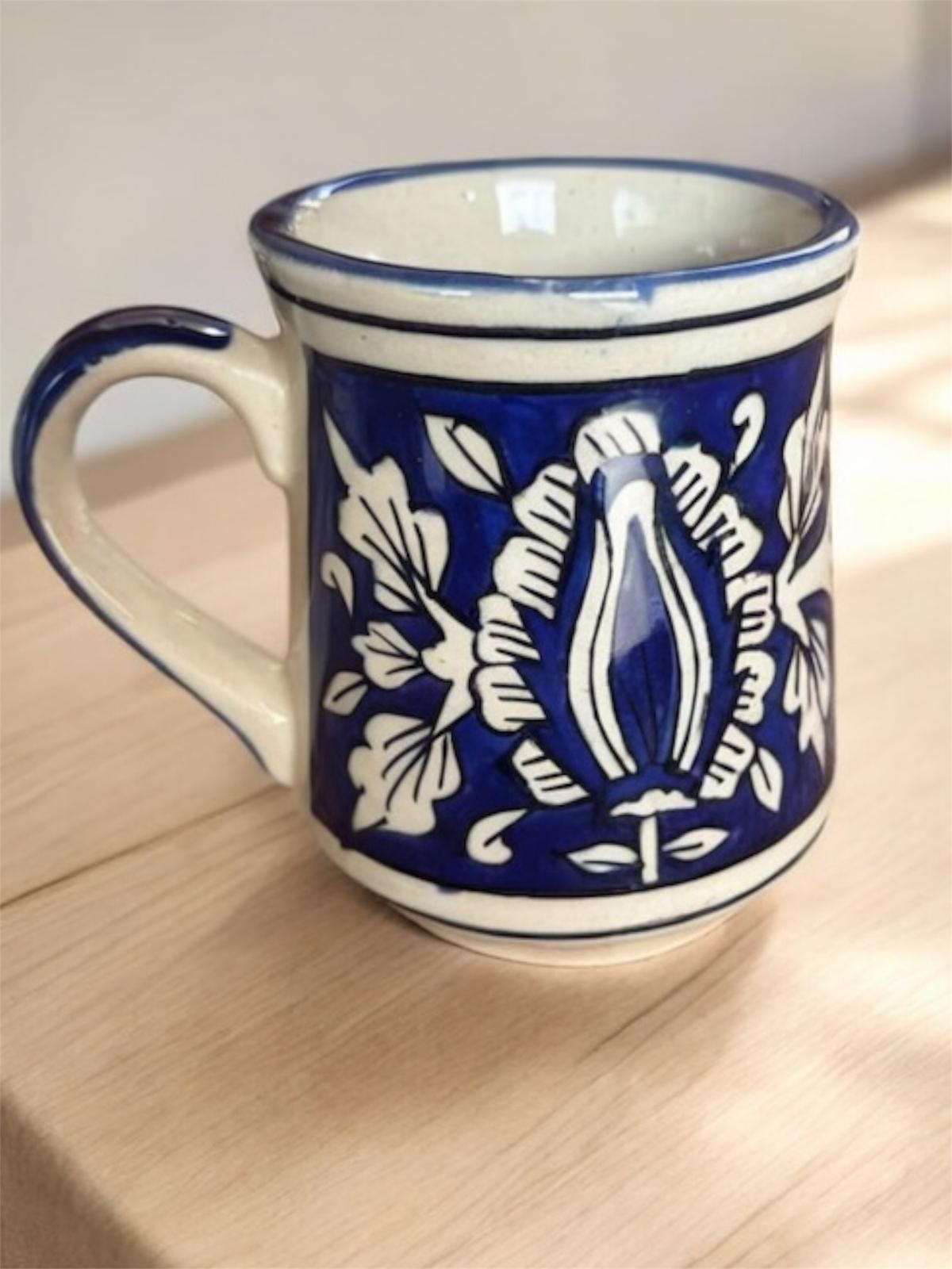 Hand Painted Ceramic Coffee & Tea Mugs - Set of 2